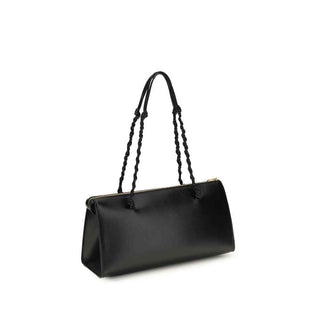 Jil Sander Black Calf Leather Bos Taurus Shoulder Bag