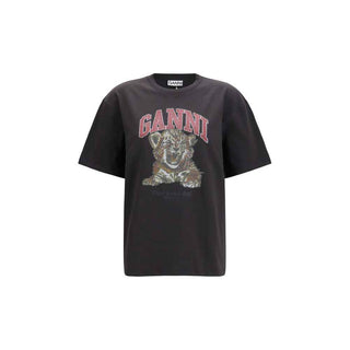 Ganni Black Cotton Sweatshirt