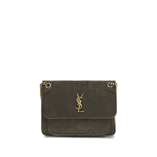 Saint Laurent Gray Lamb Ovis Aries Aries Shoulder Bag