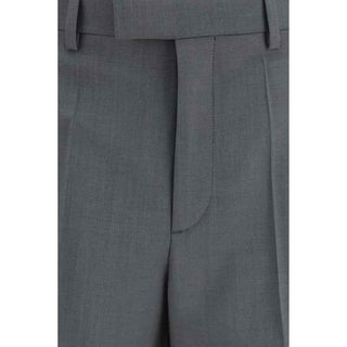 Valentino Gray Wool Oves Aries Dress Pants