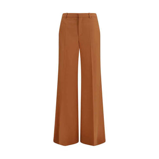 Chloé Orange Cotton Flared Pants