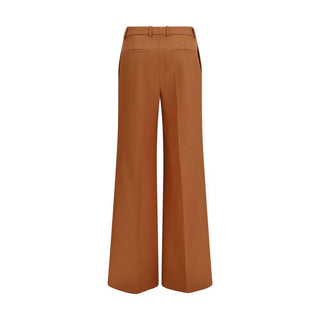 Chloé Orange Cotton Flared Pants