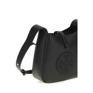 Tory Burch Black Calf Leather Bos Taurus Shoulder Bag