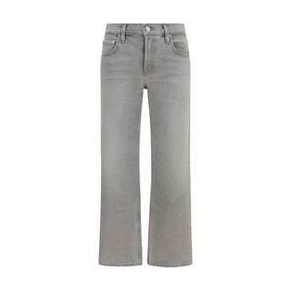 Citizens of Humanity Gray Cotton Straight-Leg Jeans
