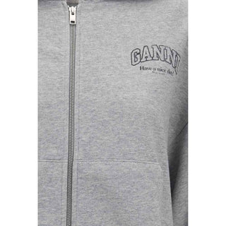 Ganni Gray Cotton Sweatshirt
