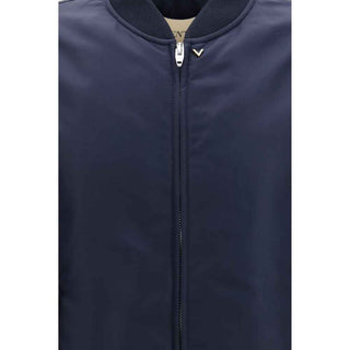 Valentino Blue Polyamide Bomber