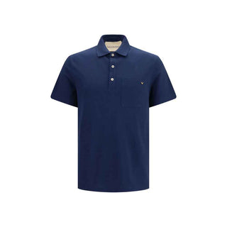 Valentino Blue Cotton Polo Shirt