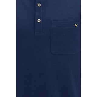 Valentino Blue Cotton Polo Shirt