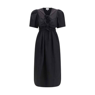 Ganni Black Cotton Casual Dress