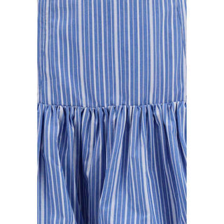 Ganni Blue Cotton Mini Skirt