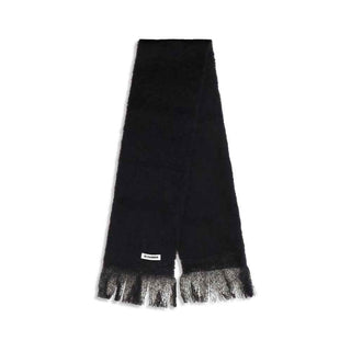 Jil Sander Black Wool Oves Aries Scarf
