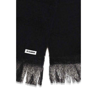 Jil Sander Black Wool Oves Aries Scarf