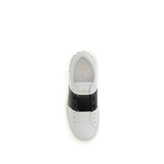 Valentino Garavani White Calf Leather Bos Taurus Low Top Sneakers