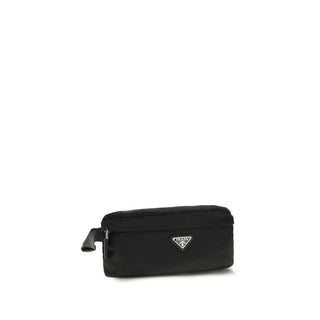 Prada Black Recycled Polyamide Clutch Bag