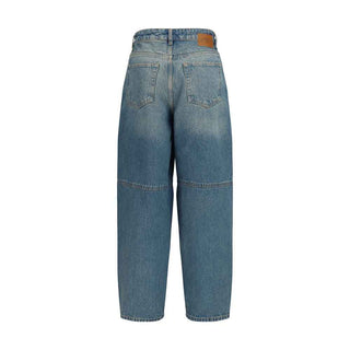 Ganni Blue Cotton Tapered Jeans