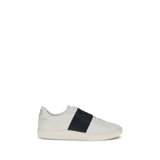 Valentino Garavani Blue Calf Leather Bos Taurus Low Top Sneakers