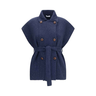 Brunello Cucinelli Blue Cotton Coat