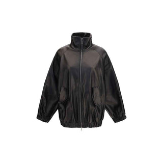 Brunello Cucinelli Black Lamb Ovis Aries Aries Leather Jacket