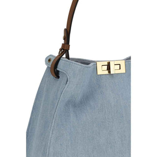 Fendi Blue Cotton Handbag