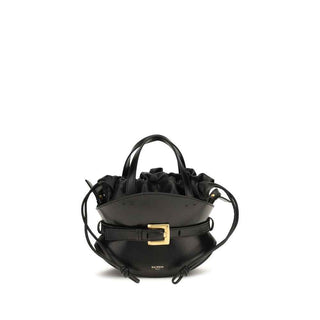 Balmain Black Calf Leather Bos Taurus Shoulder Bag
