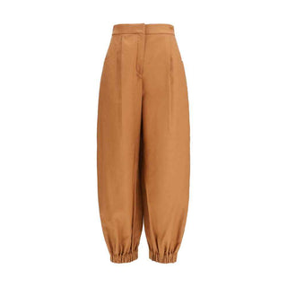 Fendi Brown Linen Casual Pants