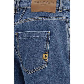 Balmain Blue Cotton Jeans Denim
