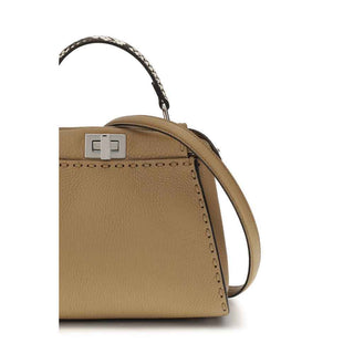 Fendi Beige Calf Leather Bos Taurus Handbag