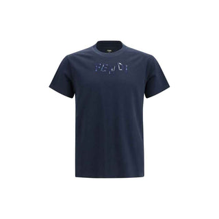 Fendi Blue Cotton T-Shirt