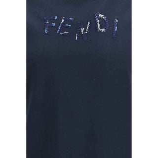 Fendi Blue Cotton T-Shirt