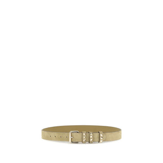 Valentino Garavani Beige Suede Leather Regular Belt