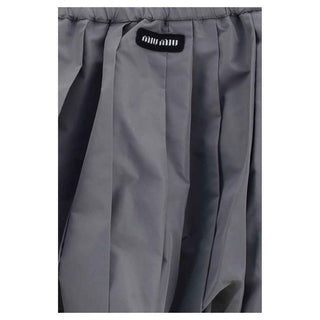 Miu Miu Gray Polyester Mini Skirt