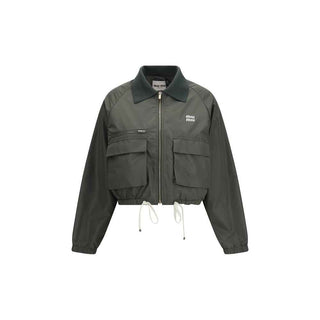 Miu Miu Bicolor Polyester Shell Jacket