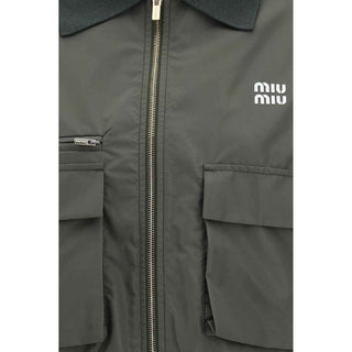 Miu Miu Bicolor Polyester Shell Jacket