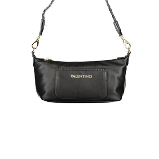 Mario Valentino Nero Polyurethane Women's Bag with Adjustable Shoulder Strap