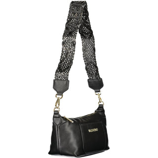 Mario Valentino Nero Polyurethane Women's Bag with Adjustable Shoulder Strap