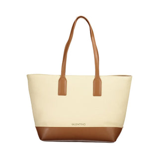 Mario Valentino Beige Polyurethane Women's Shoulder Bag