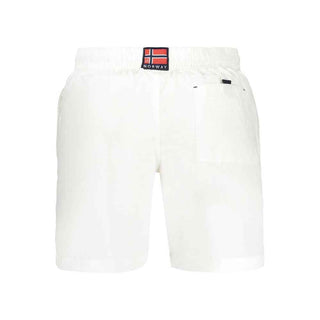 Norway 1963 White Polyamide Swim Shorts