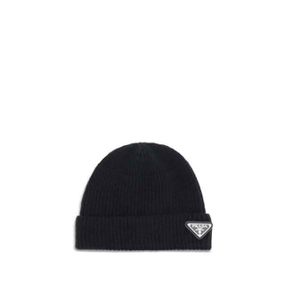 Prada Black Wool Oves Aries Beanie