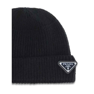 Prada Black Wool Oves Aries Beanie