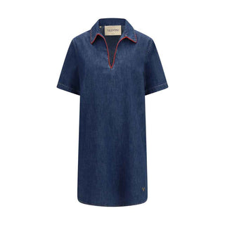 Valentino Blue Cotton Casual Dress