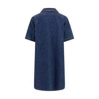 Valentino Blue Cotton Casual Dress