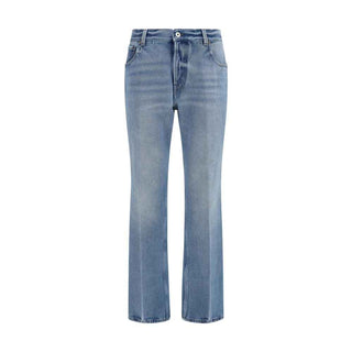 Miu Miu Blue Polyester Relaxed Fit Jeans