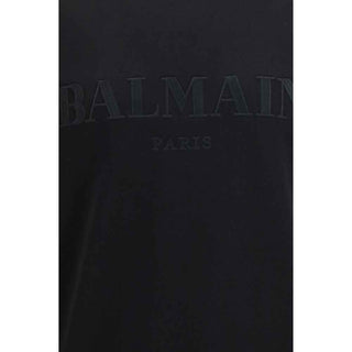 Balmain Black Cotton Sweatshirt