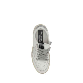 Golden Goose Silver Calf Leather Bos Taurus Low Top Sneakers