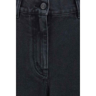The Row Black Cotton Straight-Leg Jeans