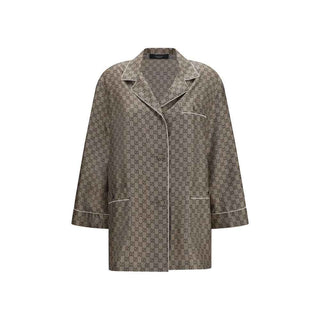 Gucci Beige Silk Dress Shirt