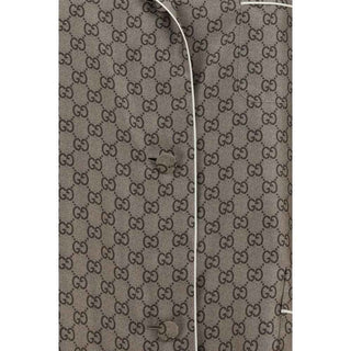 Gucci Beige Silk Dress Shirt