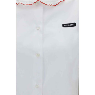 Miu Miu White Cotton Blouse
