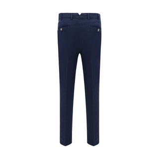 Brunello Cucinelli Blue Cotton Casual Pants