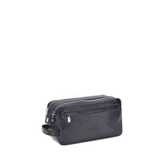 Brunello Cucinelli Black Calf Leather Bos Taurus Airpod Holder